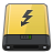 Yellow Thunderbolt Icon 48x48 png